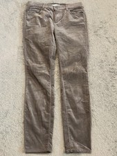 Ann Taylor Loft Corduroy Pants Womens 27/4 Gray Modern Skinny Casual Stretch