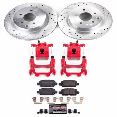 PowerStop Z23 Daily Driver Carbon-Fiber Ceramic Pads Drilled & Slotted Rotor & C