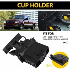 Front Dashboard Cup Holder Dual For 2004 2005 2006 2007 2008 Ford F-150 Black