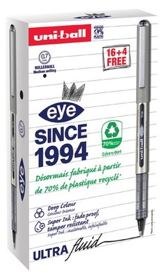 uni-ball Tintenroller eye fine UB-157 VALUE PACK schwarz 20 Stifte