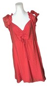 OLD NAVY Coral Orange Ruffle Strap Ruched Mini Dress XXL