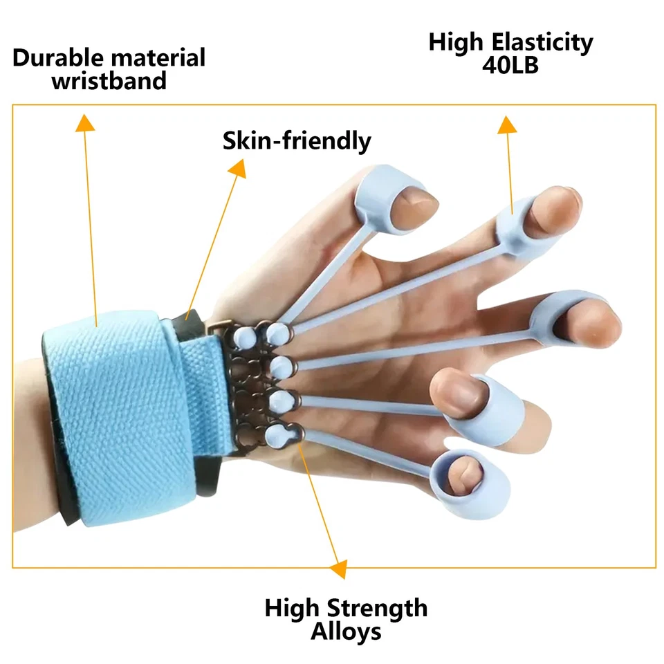 Exercitador extensor de dedo - Grip & Flex Trainer para recuperação e fitness - Imagem 2 de 4