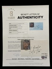 1993 Yasser Arafat Signed Autographed Index Card BAS BECKETT LOA