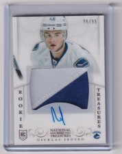 2013-14 Rookie Patch Autographs Nicklas Jensen Rookie Auto Jersey 2 colors 96/99