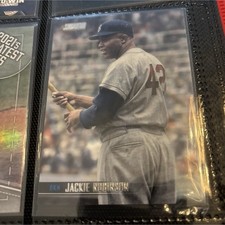 Topps Stadium Club #184 Jackie Robinson Base Set Brooklyn Dodgers Baseball Card