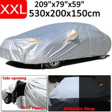 XXL Car Cover, Waterproof with Door Zipper  Reflector