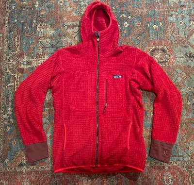 Patagonia R3 Red Full Zip Reversible Regulator Fleece Hoodie M