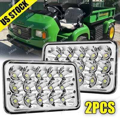 4X6 LED Headlight Super Bright For  Deere Gator 4x2 AMT 600 622 626 Set of 2