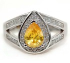 3CT Heat Treated Yellow Topaz 925 Sterling Silver Ring Jewelry Sz 6 NF1-8 — photo 1