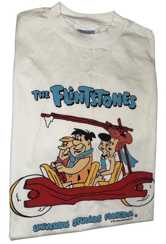 Vintage 1991 Flintstones Hanna Barbera Universal Studios Florida Shirt Size XL
