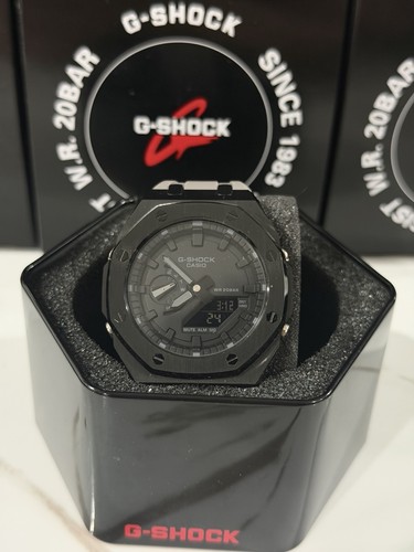 Casio G-Shock GA-2100 Custom Casioak Grey Sealth Blaze Watch