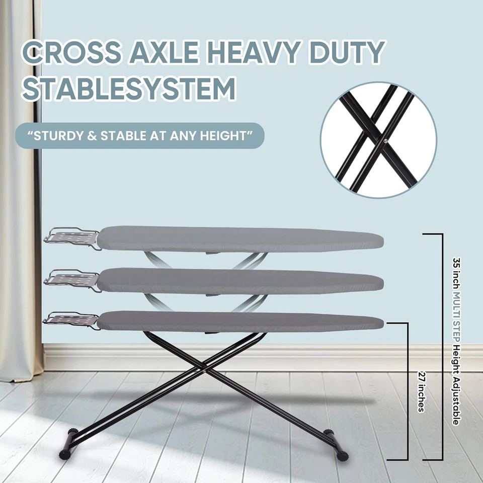 Tabla de planchar de lujo con cubierta resistente al calor y almohadilla de fieltro grueso Foto 3 de 4