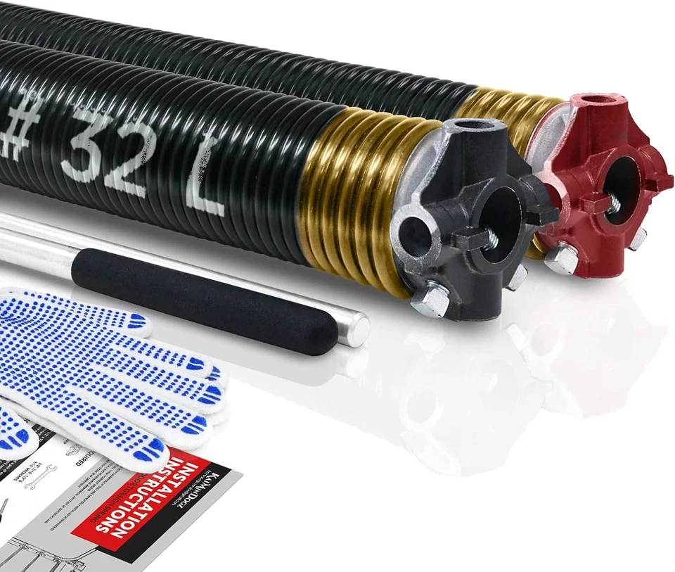 Juego de resortes de torsión para puerta de garaje de acero de 2"" de diámetro 32"" de longitud de ciclo alto Foto 3 de 4