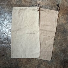 Bottega Veneta Dust Bags 2 Authentic Brown Drawstring 15  x8  Shoe Handbag Travel