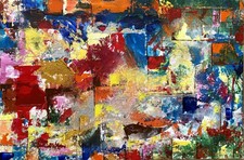 Quadro originale ultra contemporaneo/arte moderna/figurazione astratta/decorazione da parete