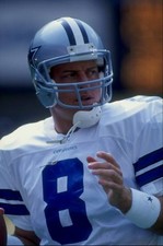 Quarterback Troy Aikman Dallas Cowboys at the Cowboys 37-7 win ove- Old Photo 1