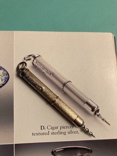 Tiffany & Co cigar piercer in textured sterling silver made in UK very rare 1997 - Picture 6 of 9