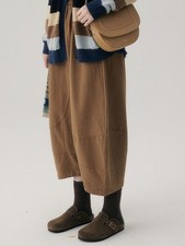 Japanese-style women's school style retro wide-leg pants straight-leg loose pant