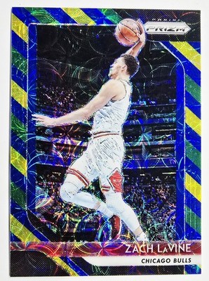 2018-2019 Panini Prizm Choice Blue Yellow Green Scope Prizm Zach LaVine #100  