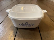 Vintage Corning Ware Blue Cornflower P-43-B Casserole Dish 2 3/4 Cup With Lid