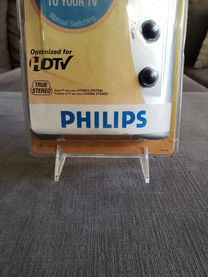 Philips High Definition Manual Switcher 4 Way PH61148 Silver New Sealed Package - Image 4 of 4