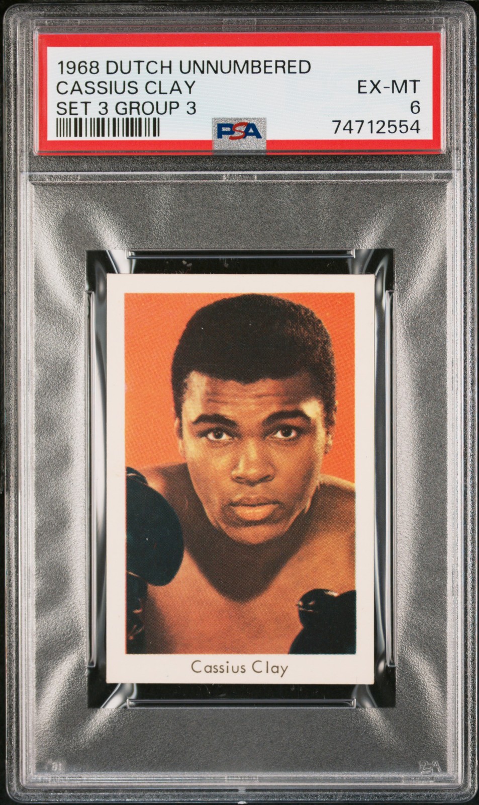 PSA 6 Cassius Clay/Muhammad Ali 1968 Dutch Swedish Candy Set 3 Rare Trading Card view 1