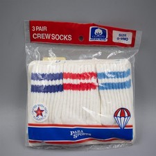 Vintage 3 Pairs Baby Striped Crew Socks Infant 0-9 Months Made in USA