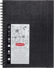 Derwent Sketch & Store Hardback Sketch Book, A4 Portrait, Drawing & Writing, 56