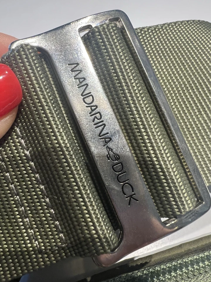 Mandarina Duck Khaki Green Nylon Air Bag Waist Bag Fanny Pack - Image 3 of 4