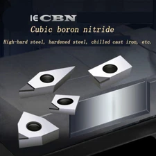 Super hard boron nitride CBN turning inserts. Hardened steel HRC50-65 2pcs Pack