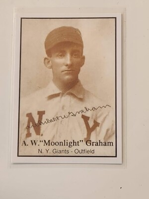 A.W. Doc ''Moonlight'' Graham Shoeless Joe Jackson Field of Dreams ''Rookie'' Card