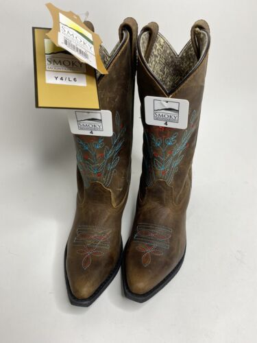 Women’s Smoky Mountain Floral Embroidered Western Boots •Size 6 (Youth 4) *NWT - Picture 2 of 9