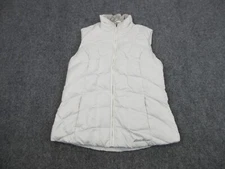 Eddie Bauer Vest Womens Adult Small White Puffer Full Zip Jacket Ladies
