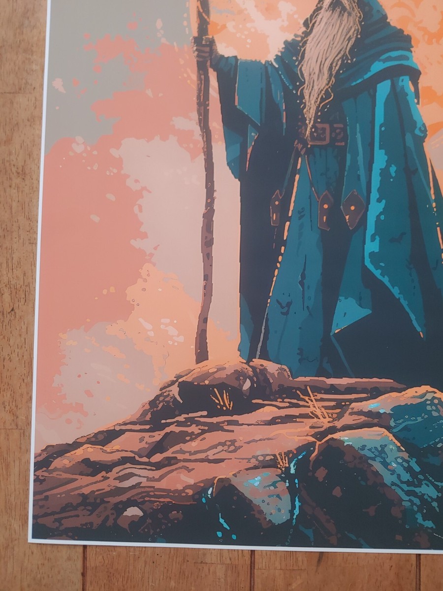 Wizard Poster 90s Video Game Style Pixel Art 18x24in | eBay