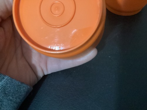 (4) kleine orange Tupperware Behälter - Bild 4 von 7