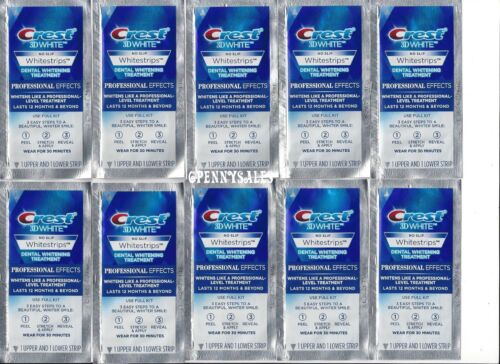 **CREST Whitestrips 3D White NO-SLIP Professional Effects 10 Pouches / 20 Strips - 第 1/12 張圖片