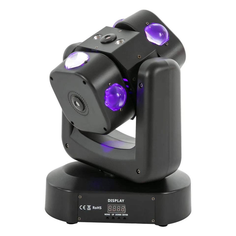 Rotating Laser Beam Moving Head 8 LED RGBW Stage Light DMX Disco Party 22CH/46CH - Image 4 of 4