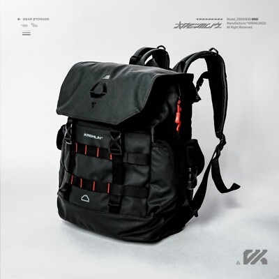 Kremlin Astrojet Black Backpack Carrier Futuristic Fullzip Backpack Crossbody