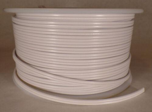 25 pieds blanc 18/2 SPT-1 U.L. Cordon de lampe recouvert plastique parallèle 2 fils répertorié 601 - Photo 1/4