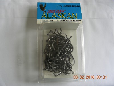 50 EAGLE CLAW LAZER SHARP OCTOPUS HOOKS NICKLE TEFLON COATED  3/0 
