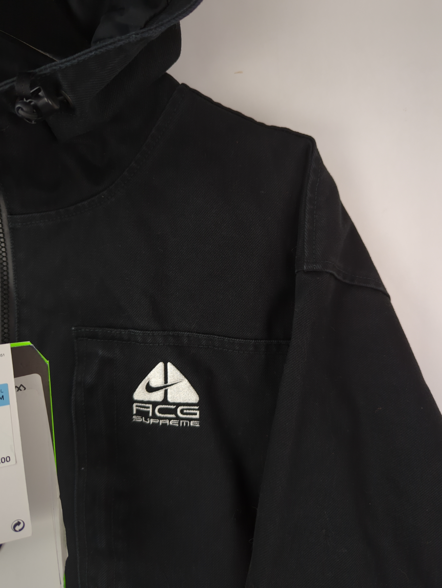 NWT SUPREME x NIKE ACG Men's Sz M Black Denim Pullover NWT SUPREME x NIKE ACG Men's Sz M Black Denim Pullover