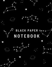 Black Paper Notebook A Black Page Journal For Gel Pens With Lined Paper | Rev...
