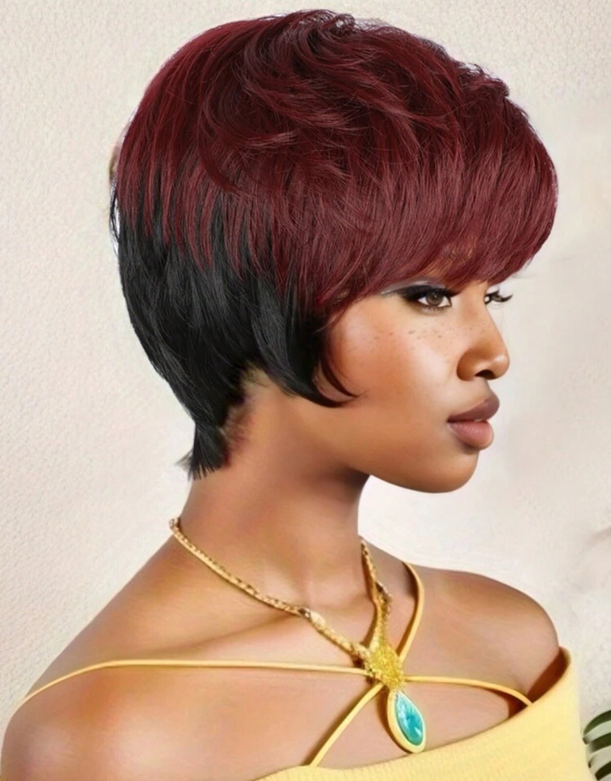 Perruque synthétique courte pixie pour changer de coiffure rapidement sans abîmer vos cheveux