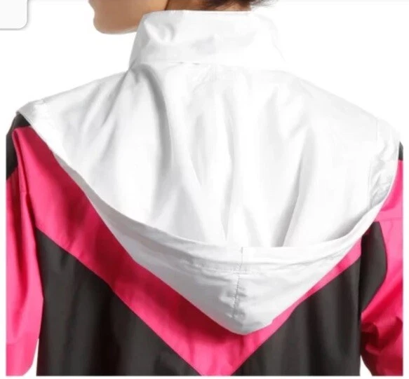 PUMA Pink Black Windbreaker Jacket size Uk 16 XL Womens Retro Full Zip Outdoors - Image 4 of 4