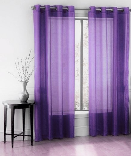 1-Piece Valance Swag Topper Voile Sheer Window Curtain - Grommet Top, 55" Wide, 18" Or 36" Long