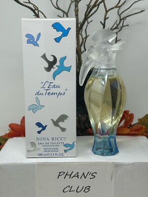 Nina Ricci L'Eau Du Temps 3.3oz EDT (2007 Blue Birds Limited Edition) for Women