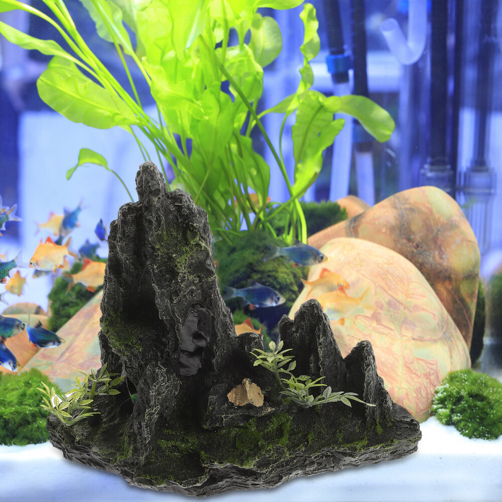 2 PCS Fish Tank Supplies Aquarium Decor Sandstone Large Rock Desktop eBay