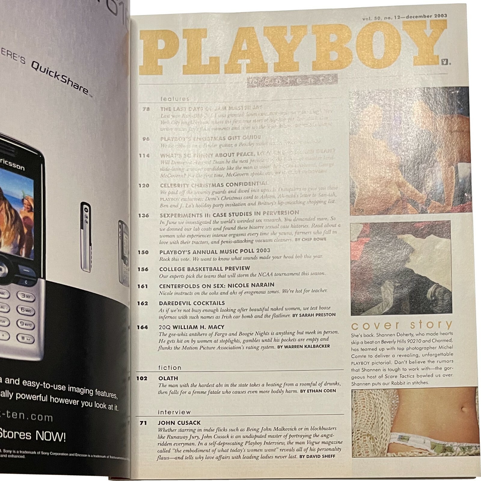 December 2003 Playboy Magazine Shannen Doherty Cover & Nudes | eBay UK