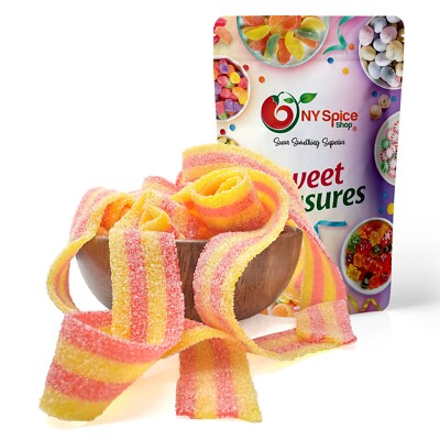 Strawberry Banana Sour Belts Retro Sweets Candy Premium Quality by NY Spice