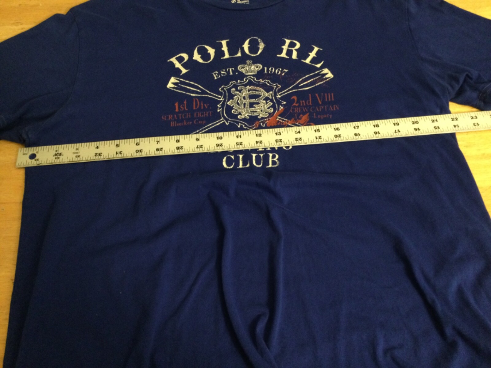 FILA Polo R Lauren Rowing Club uomo grande blu tshirt manica corta 100% cotone